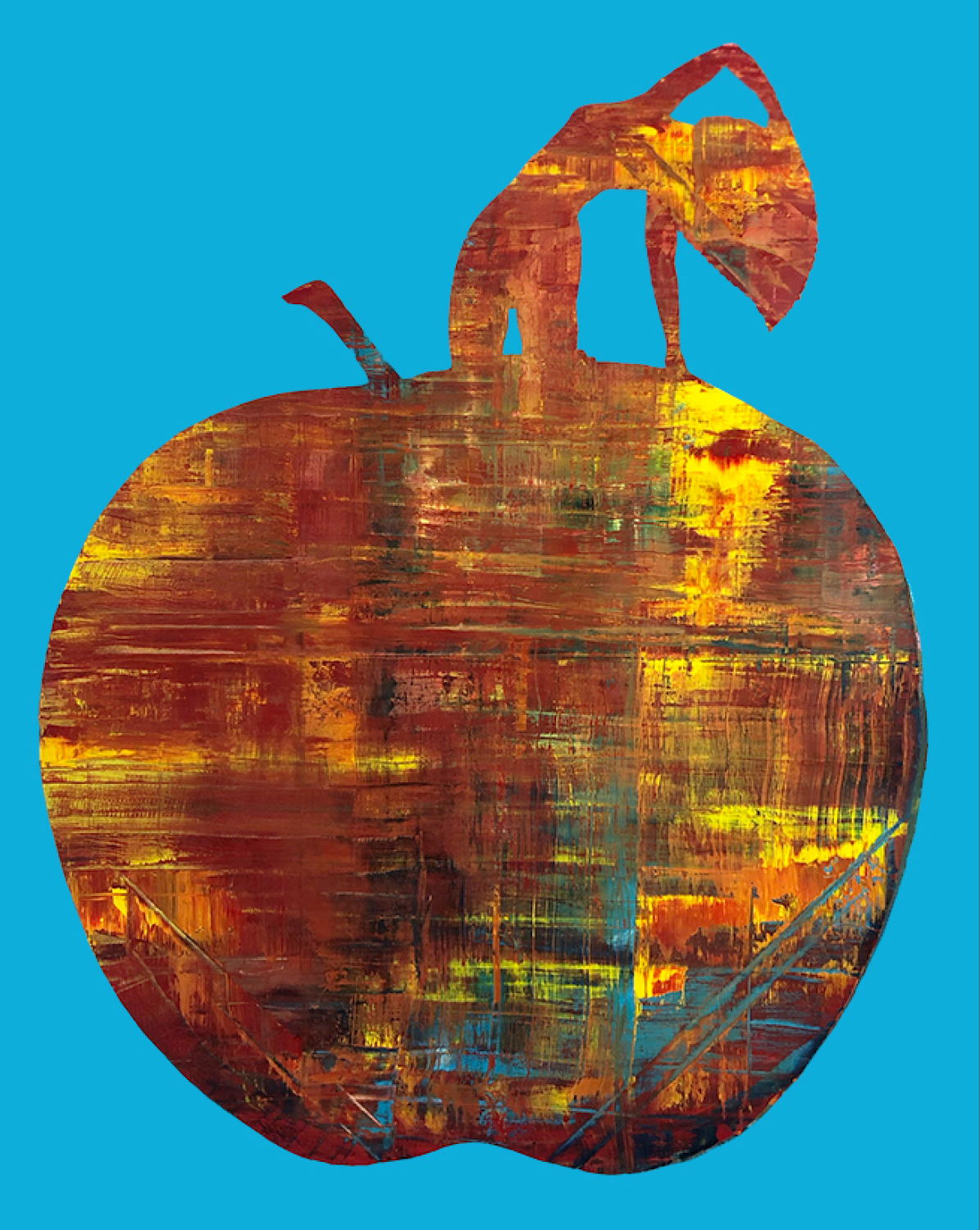 APPLE, 2020. Oil on canvas, 48 × 60 in (121.92 × 152.4 cm).