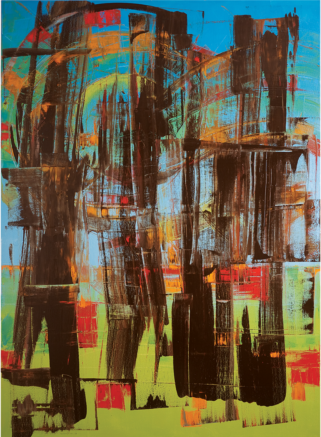 TSUNAMI, 2011. Oil on canvas, 36 × 48 in (91.4 × 121.9 cm).