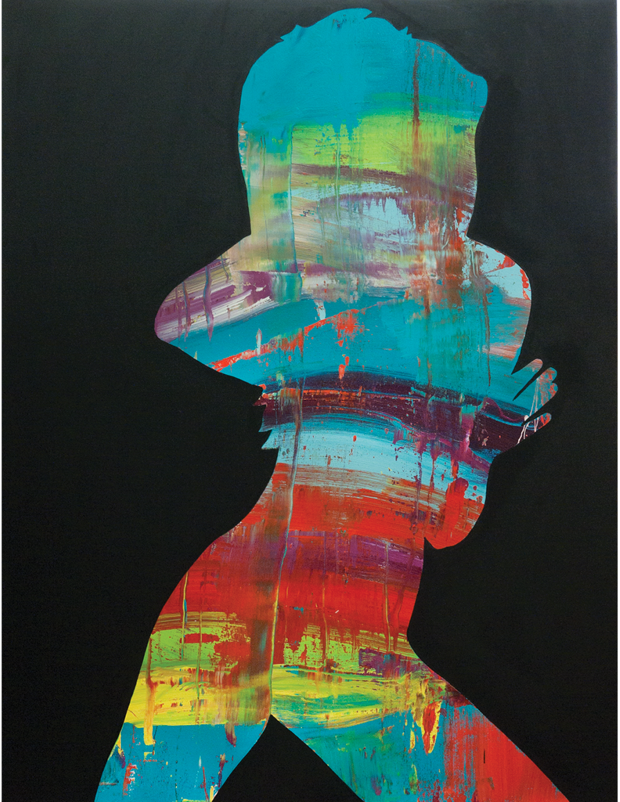 FIGURE TRIPTYCH 2, 2014. Oil on canvas, 36 × 48 in (91.4 × 121.9 cm).