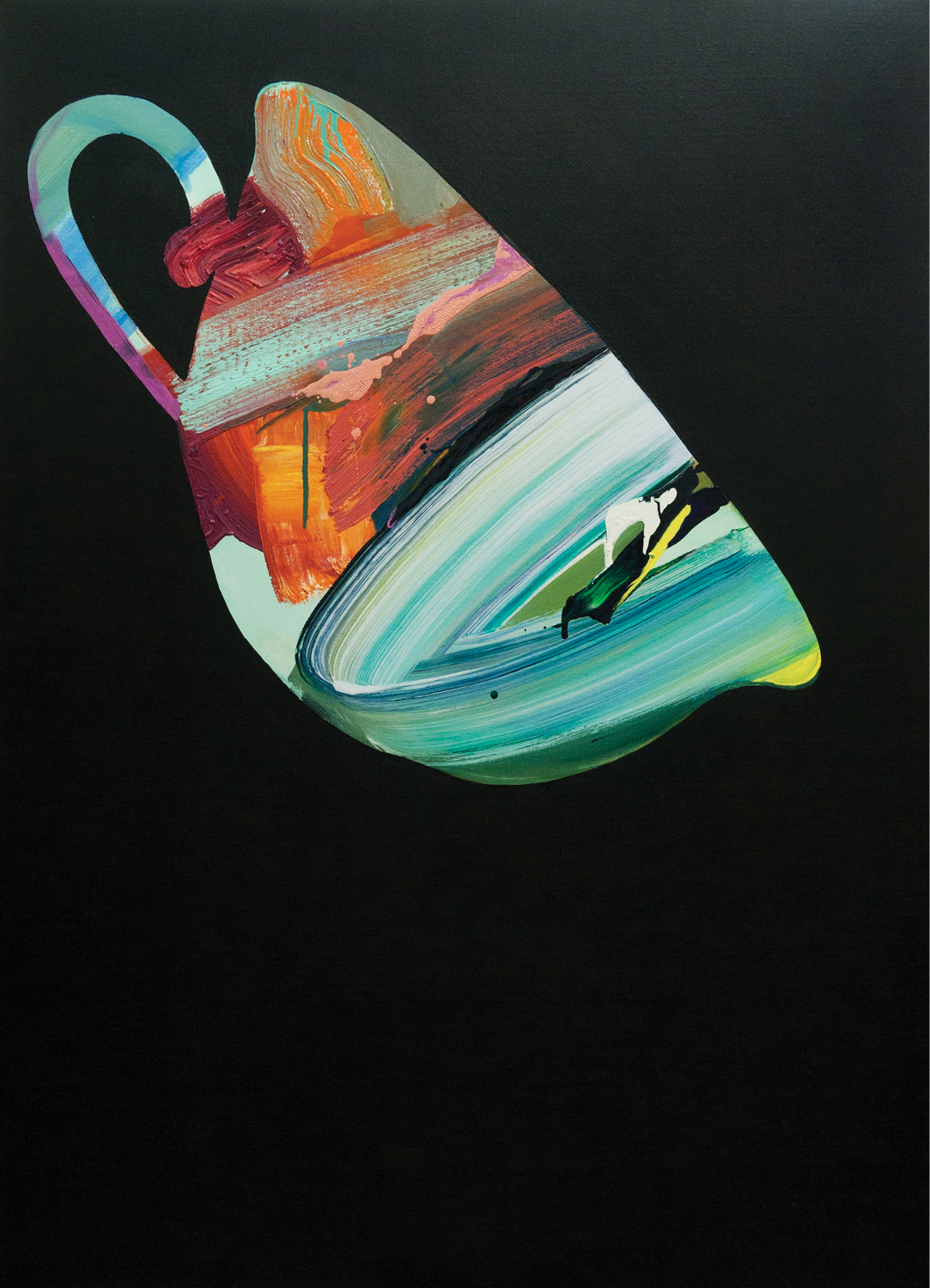 CUP, 2014. Oil on canvas, 36 × 48 in (91.4 × 121.9 cm).