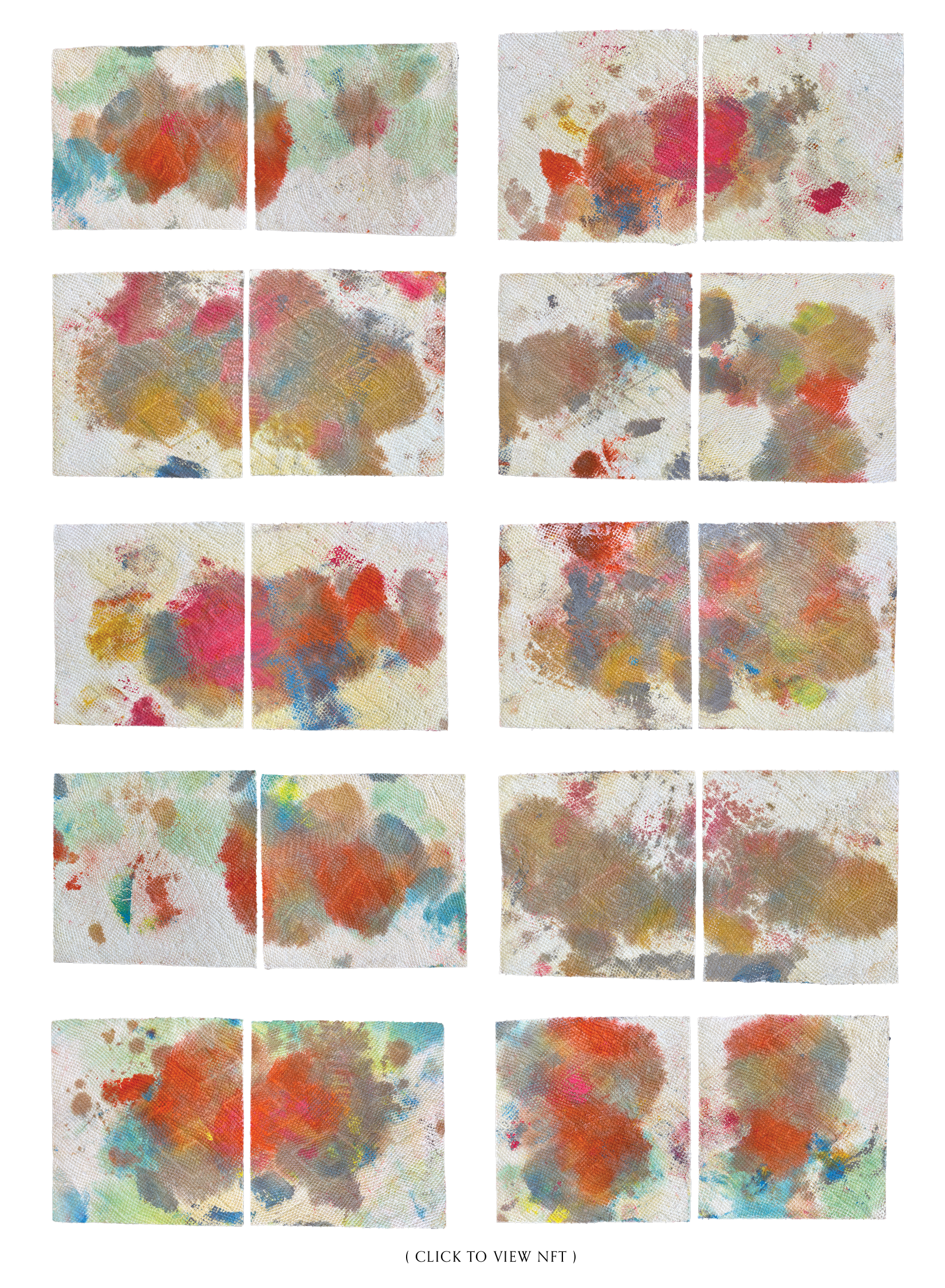 THE BOUNTY #5, PAPER TOWEL NFT SERIES 2021 , Oil paint on paper towel, 10 Paires 5.5 x 6.5 in (13.97 x 16.51 cm) 