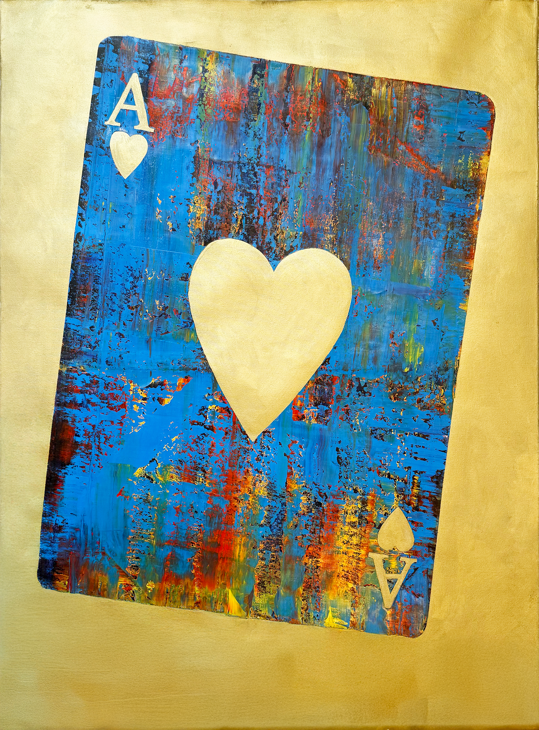 ACE OF HEARTS, 2016. Oil on canvas, 36 × 48 in (91.4 × 121.9 cm).