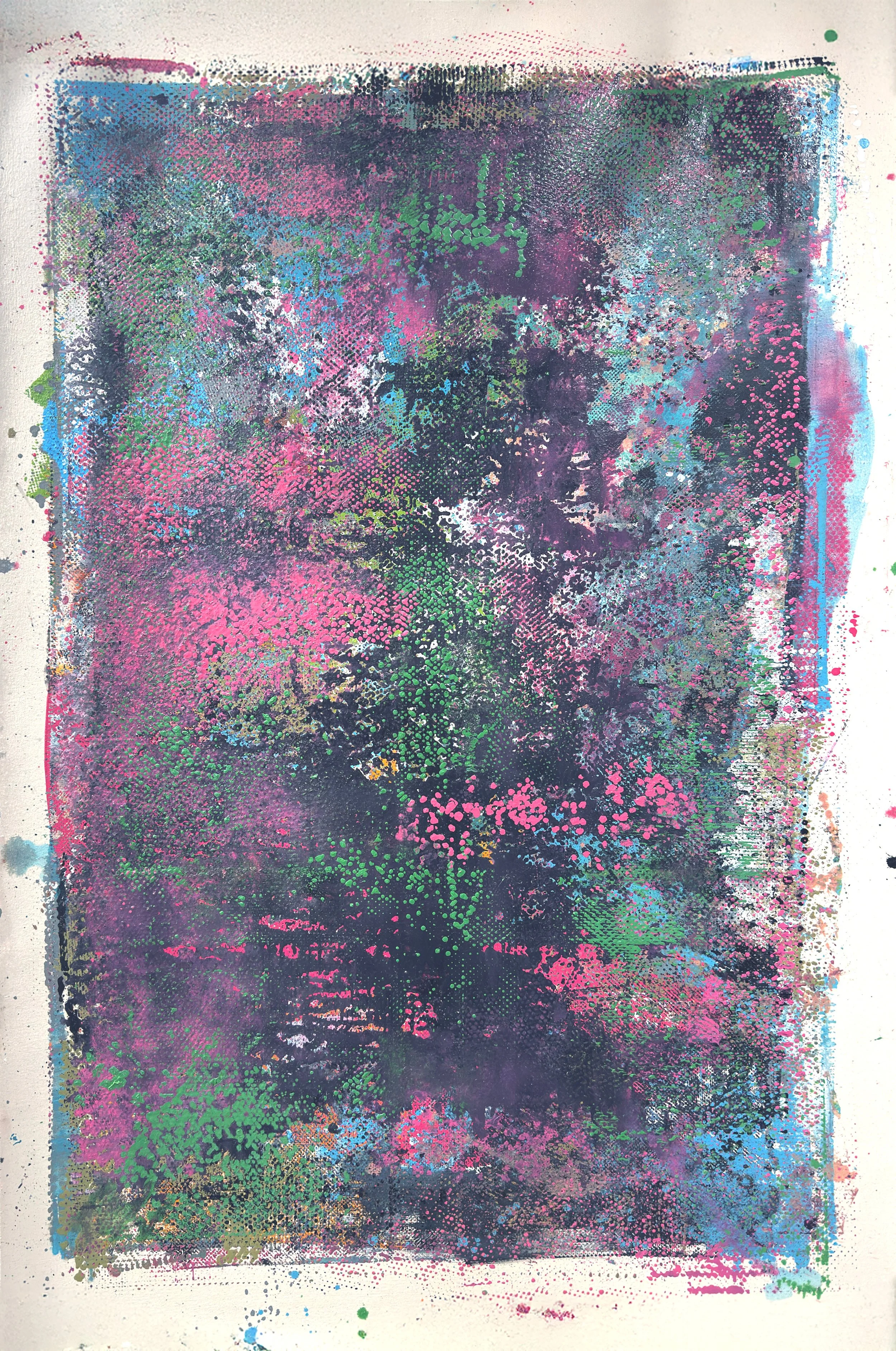 STATIC BLOOM  2026, Oil on canvas, 40 x 60 
in (101.6 × 152.4 cm)