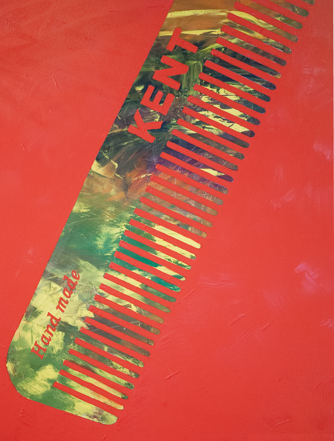 (SOLD) KENT COMB, 2015. Oil on canvas, 36 × 48 in (91.4 × 121.9 cm).