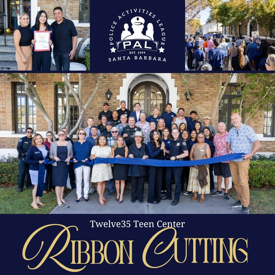 ✂️🎉 Ribbon officially cut at the new Twelve35 Teen Center! 🎉✂️
Yesterday marked a transformational moment as we unveiled the re-imagined home for Santa Barbara teens. Chief Kelly Gordon, PAL student designer Rebecca Barreto, mentor Jesiy Richards,