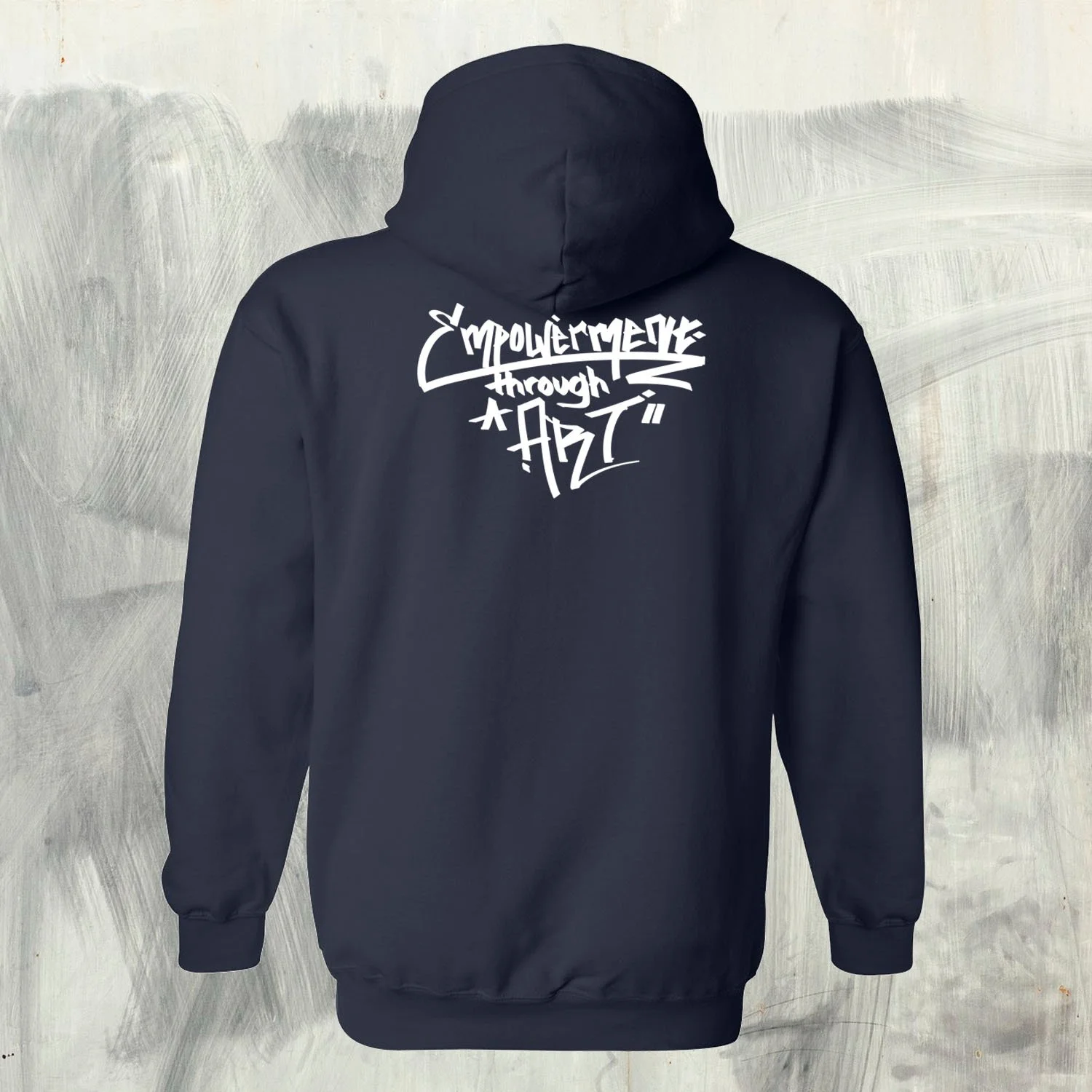 Navy-heavy-weight-pull-over-hoodie-with-white-graffiti-tag-back.jpg