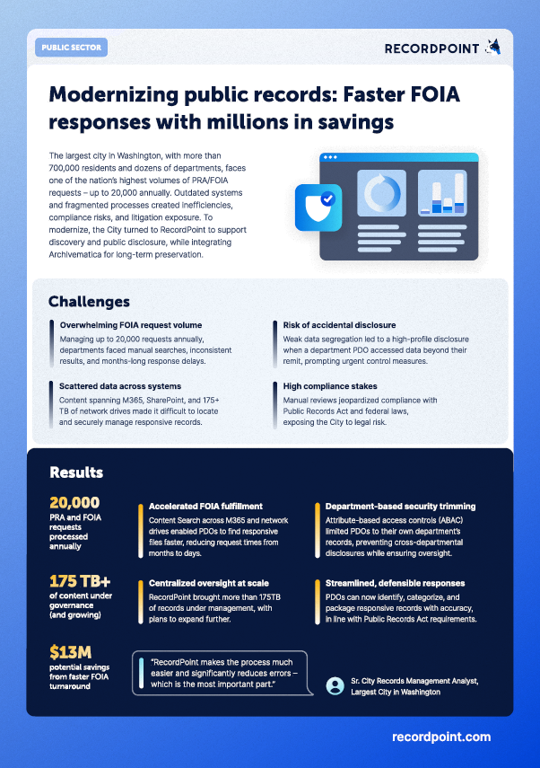 RecordPoint Customer Story - City of Seattle
