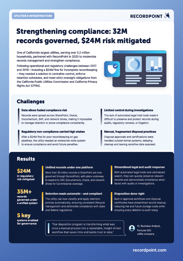 RecordPoint Customer Story - PG&E
