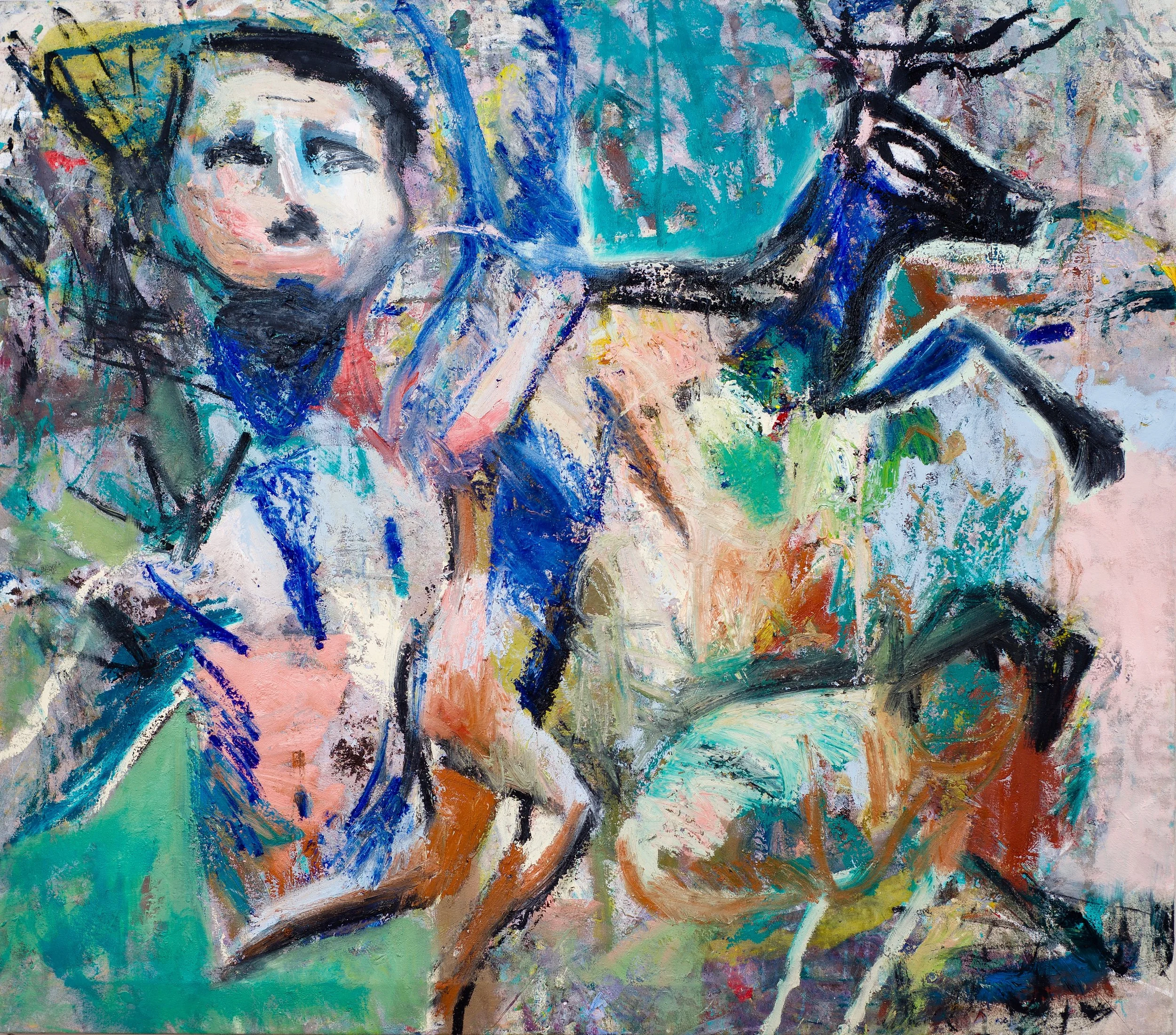 Deer Hunters | 57" x 50" | 2026