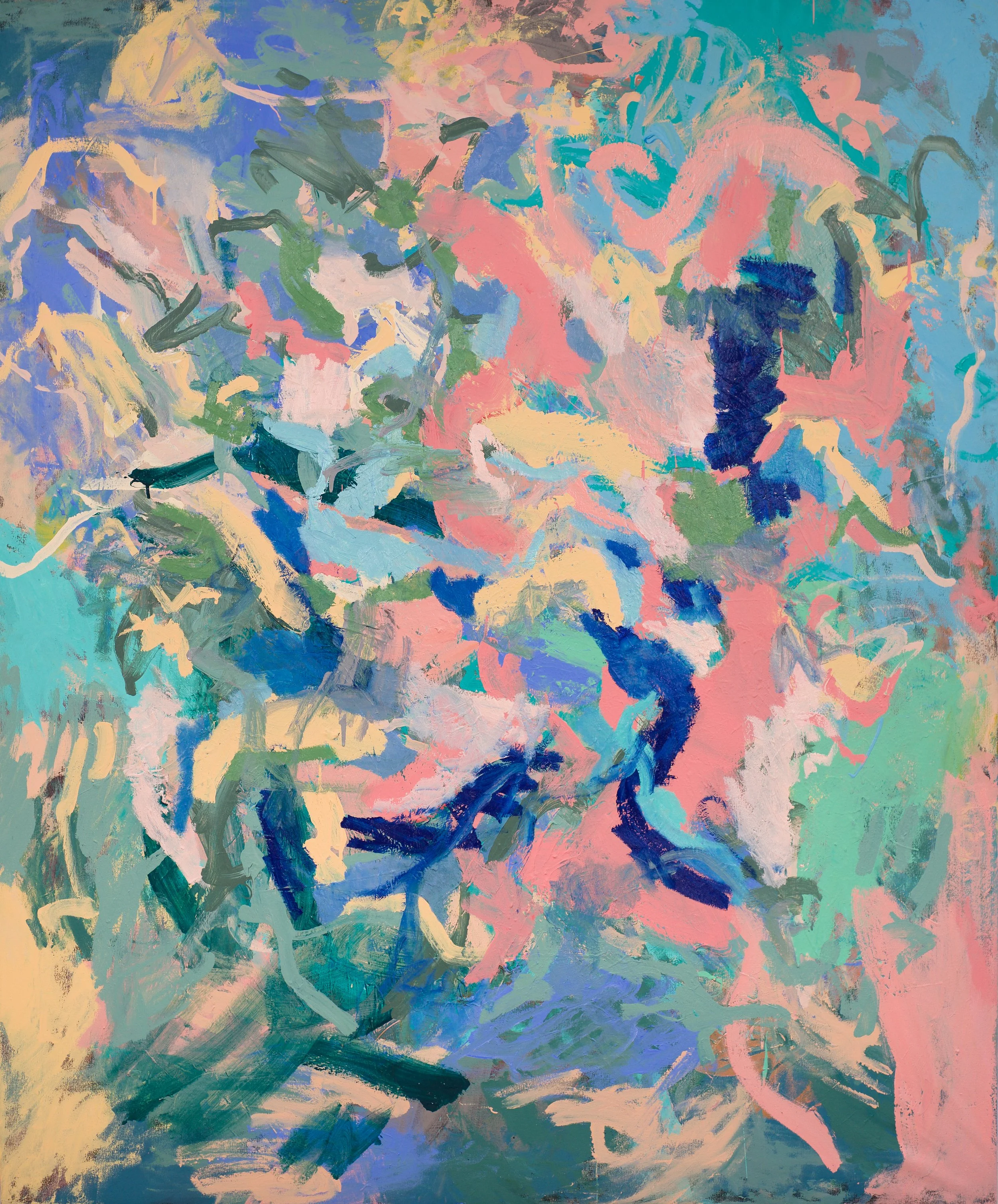 Untitled | 56" X 68" | Acrylic, Oil, House paint on canvas | 2026