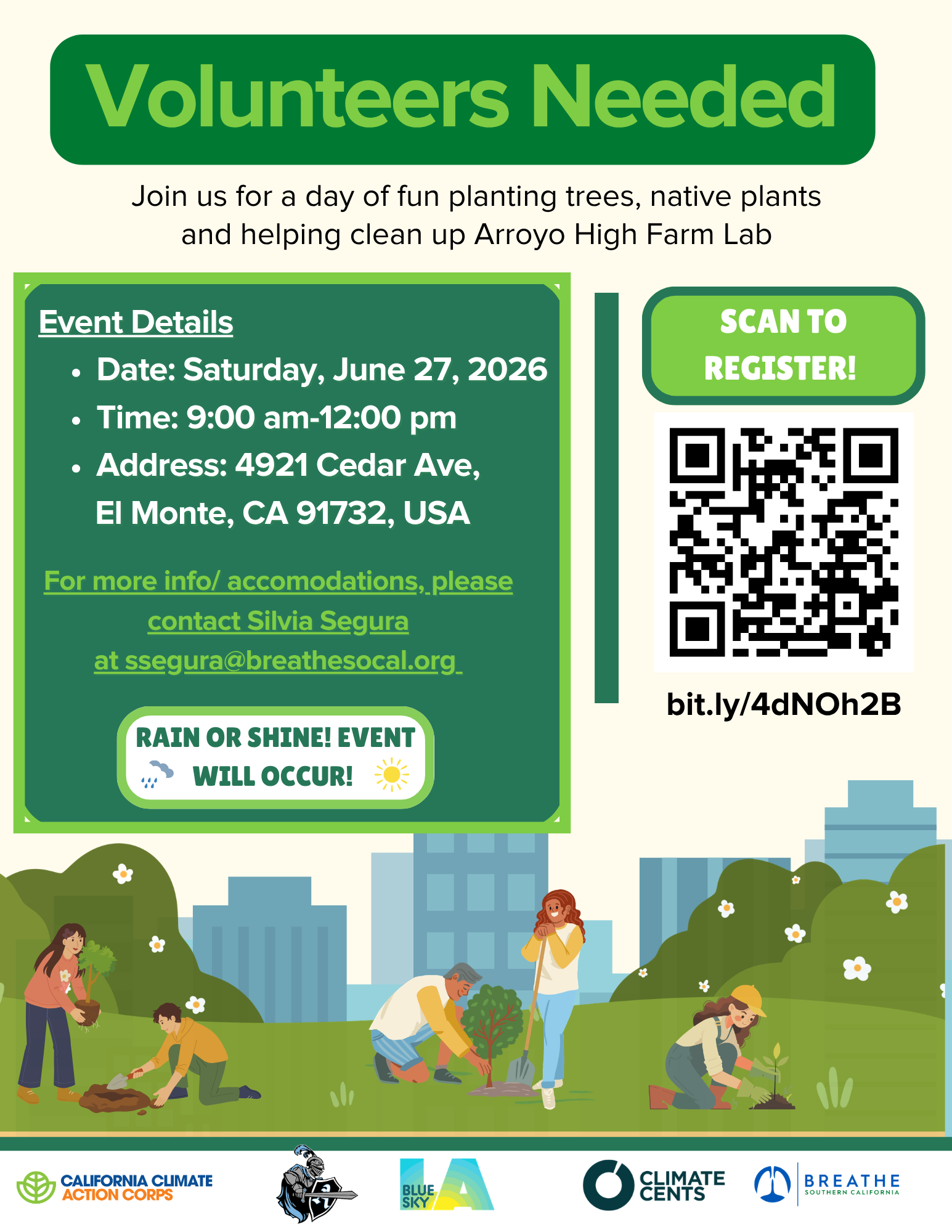 Native Planting, Tree planting and Clean Up With Arroyo High and Breathe So Cal
