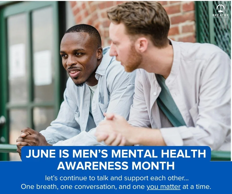 June is Men's Mental Health Awareness Month. There are multitudes of reasons your mental health can be compromised. You are not alone!

Did you know there is a link between your physical health and mental health? 🫁 🧠 

Check on your amigos, encoura