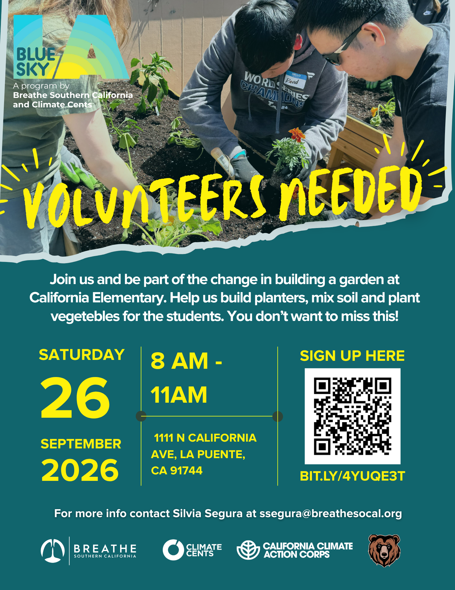 Volunteers Needed: California Elementary School Garden Build