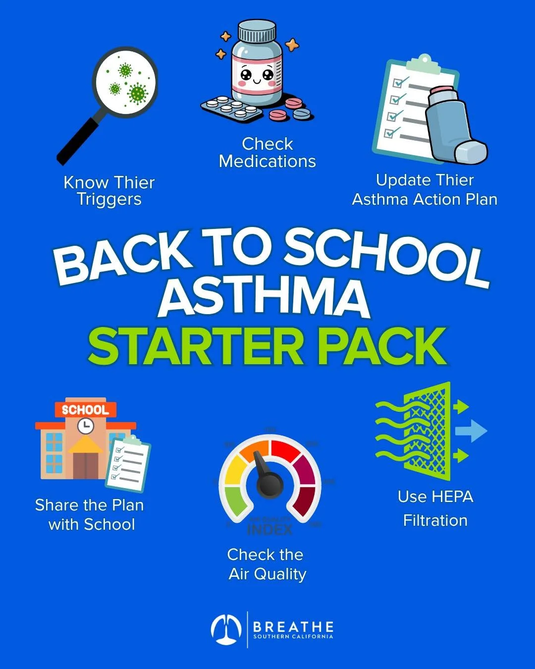 🎒 Back to school means new routines&mdash;and for families managing asthma, it also means preparing for cleaner, safer breathing.

Before the first day, remember to:

✅ Know your child&rsquo;s asthma triggers
✅ Check medications and request refills
