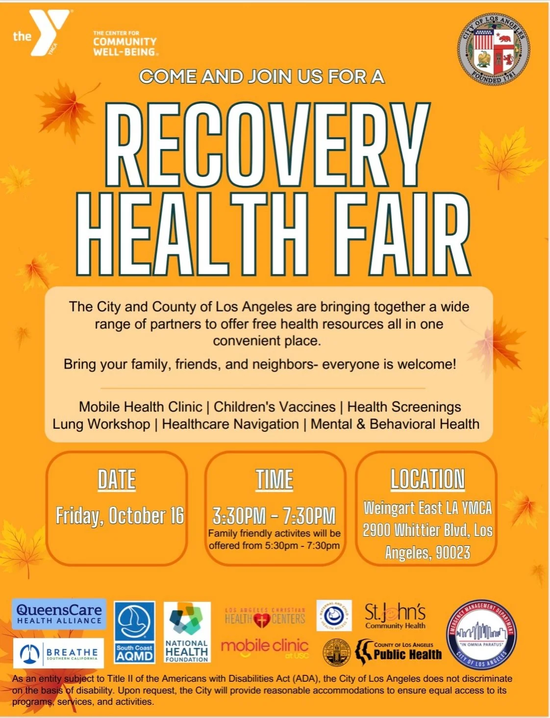 LA County Emergency Response Team Health Fair