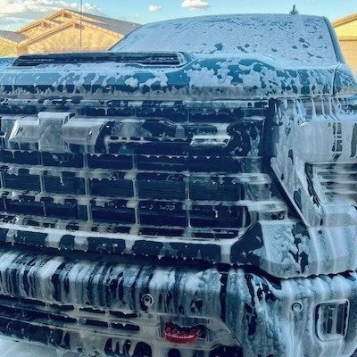 Did you know? Proper prep is everything before a ceramic coating.
This truck didn’t get shiny overnight. It went through a multi-step process to ensure lasting protection:
💧 Pressure wash with deionized water 
🧽 Clay bar treatment
⚡ Iron re