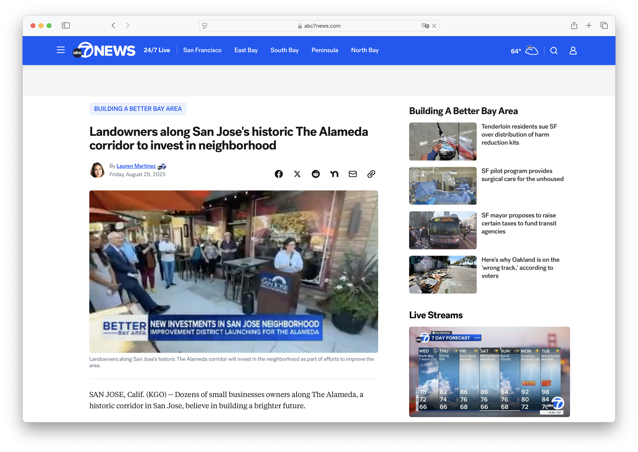 The Alameda CBID Becomes City’s First Property Based Improvement District Approved in 15 Years.