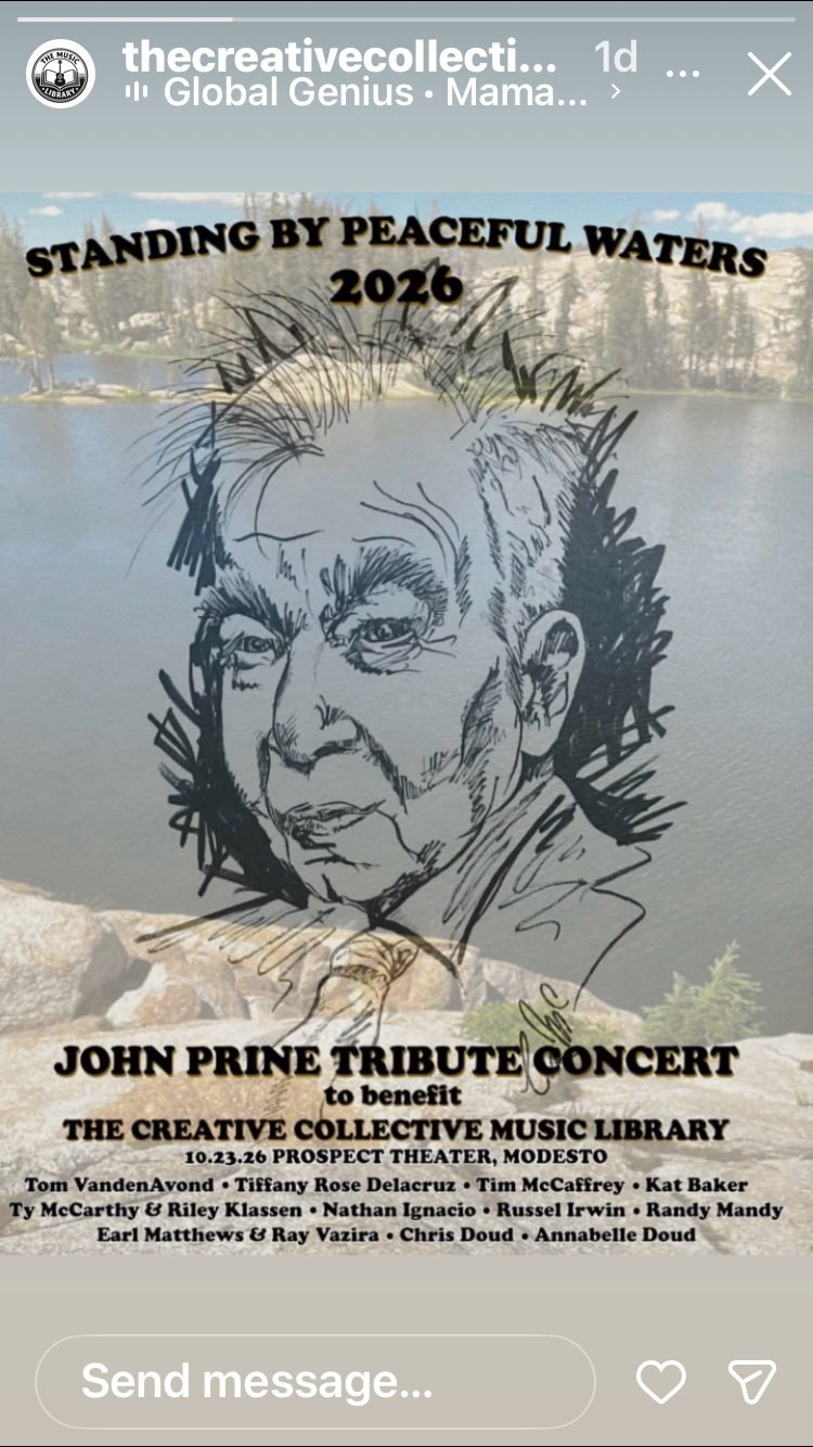 Standing by Peaceful Waters John Prine Tribute 2026 to Benefit the Music Library