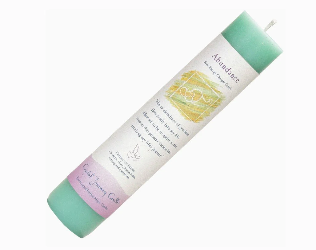 Reiki Herbal Pillar Candle — Abundance (Single Pillar)