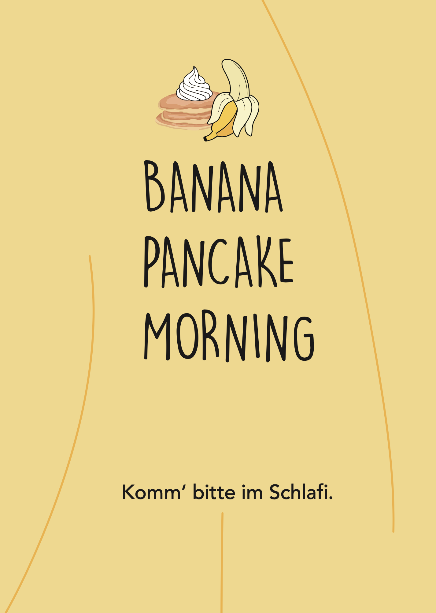 Banana Pancake Morning Einladung Erlebnis Vibe 02