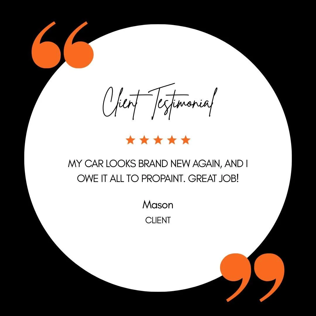 Thanks for your testimonial, Mason! 🙌
At ProPaint, we make it easy &mdash; we come to you! 🚗💨
Just send us a photo, we&rsquo;ll quote and book you in.
✔️ Fast
✔️ Professional
✔️ Hassle-free mobile repairs
#propaintautosydney  #MobileRepairs #Paint