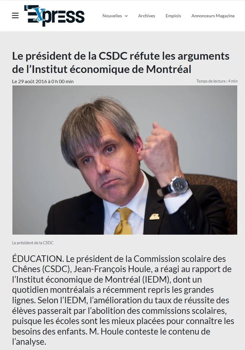 Présidence de la Commission Scolaire