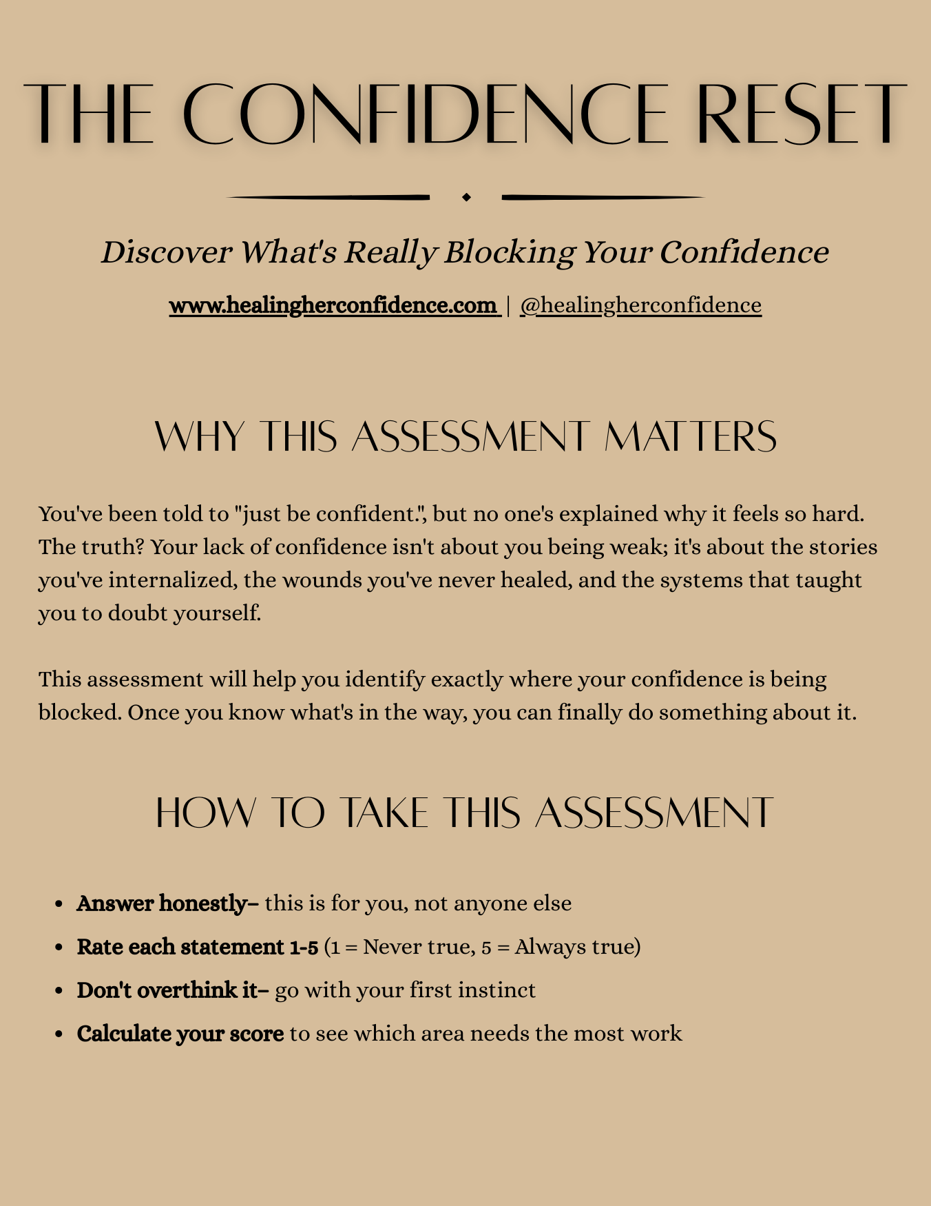 The Confidence Reset Assessment