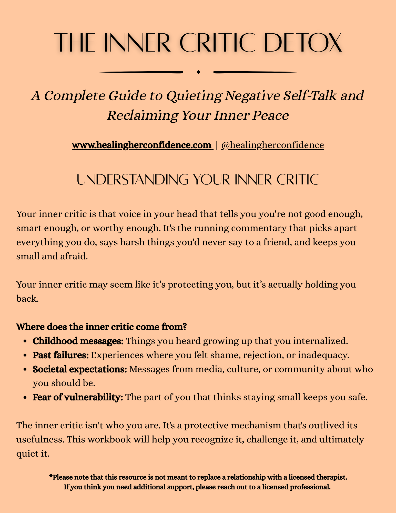 The Inner Critic Detox
