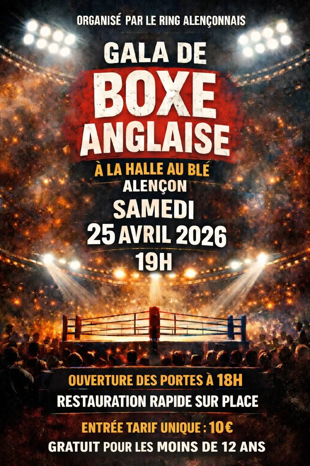 Gala de boxe à la Halle au Blé Samedi 25 avril 2026 à 19h