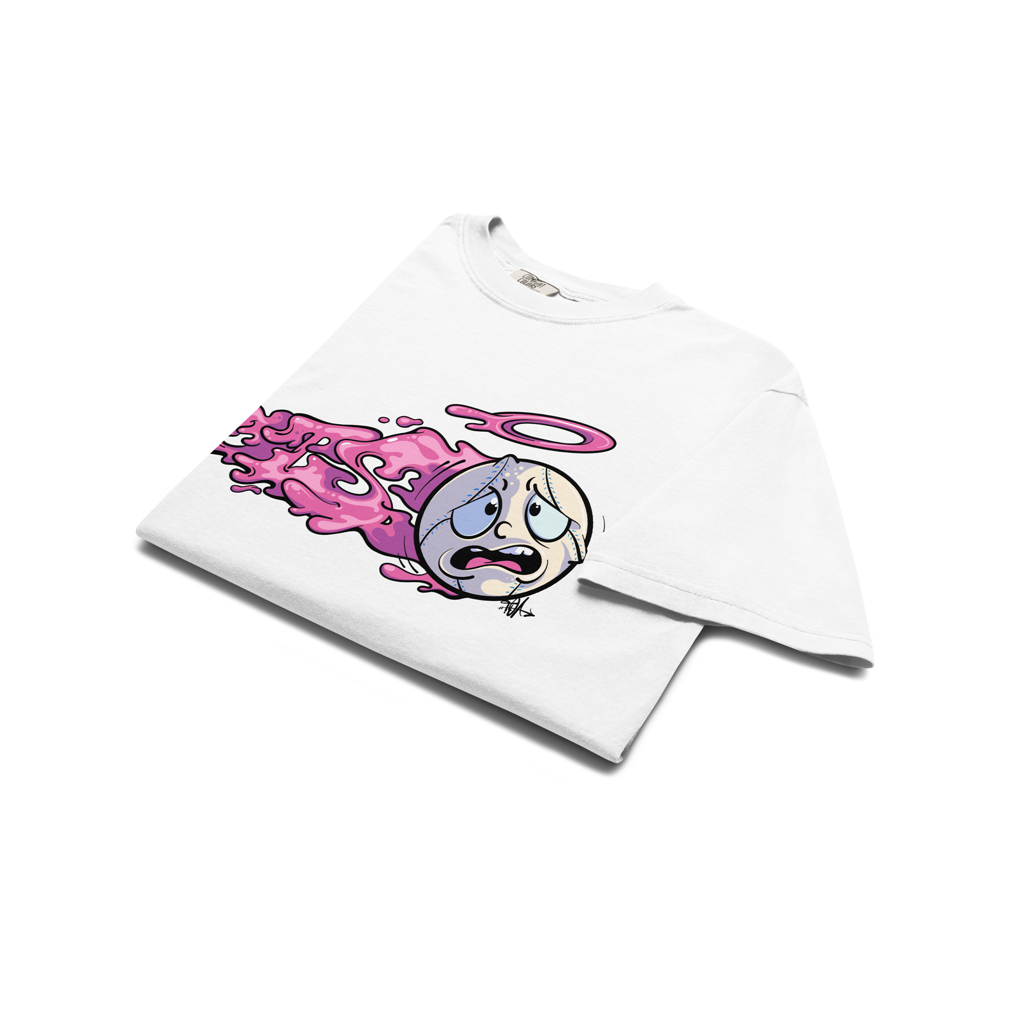 ots slime ball shirt white front folded adult.png