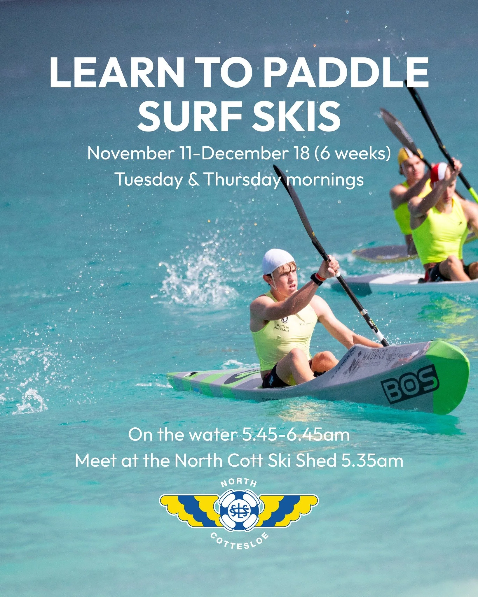 Want to be the next Steve Bird?

Learn to paddle surf skis with us at North Cott from 11 Nov &ndash; 18 Dec
Tues &amp; Thurs mornings &ndash; meet outside the ski shed 5:35am for a 5:45am start.