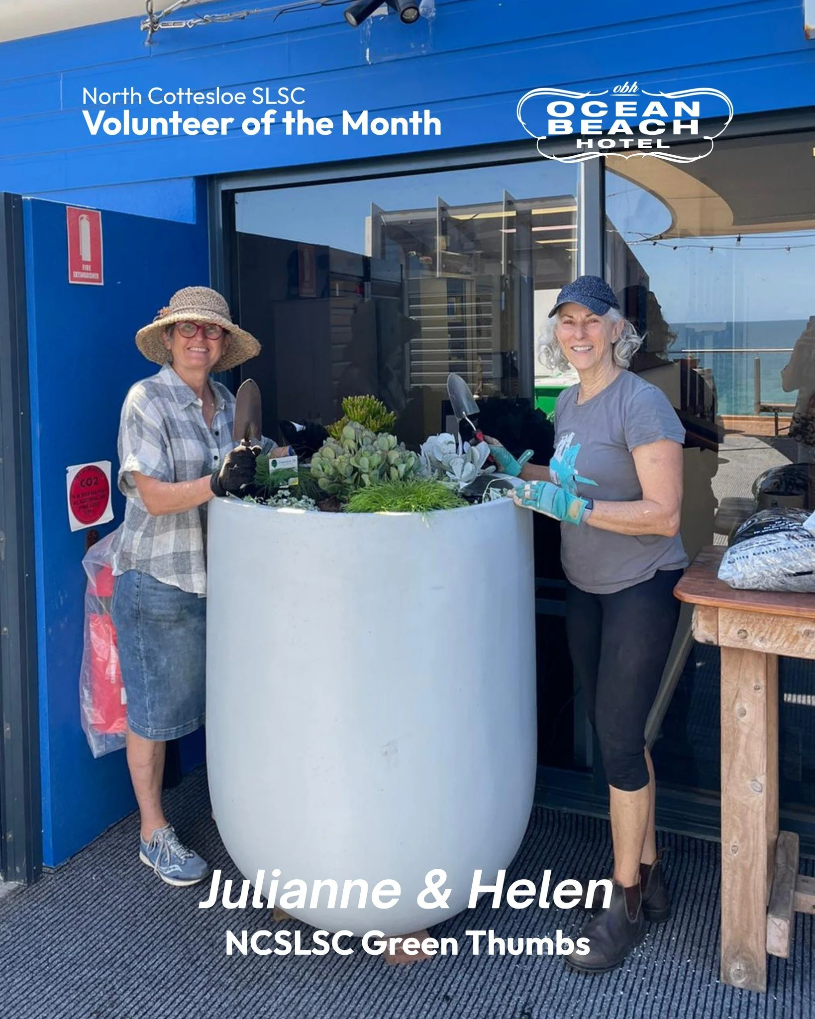 C BLU VOLUNTEER OF THE MONTH: JULIANNE SIMMONS &amp; HELEN WARD

Our Volunteers of the Month, proudly supported by C Blu Restaurant, are Julianne and Helen. These ladies are the driving force behind the club&rsquo;s gardens, taking care of all planti