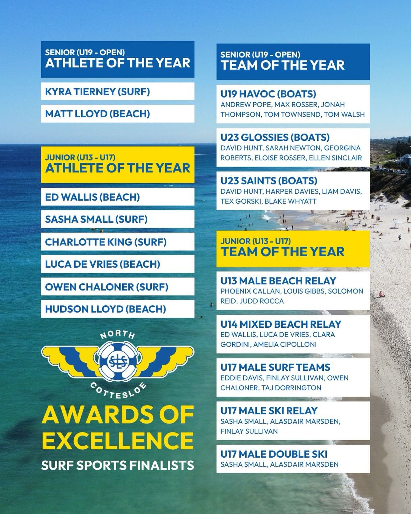Your 2026 Surf Sports Awards Finalists 👏

Winners presented at the 2026 Annual Dinner on 23 May 🏆

Ticket sales extended to Sunday 17 May 2026 (link in bio) 🎟️