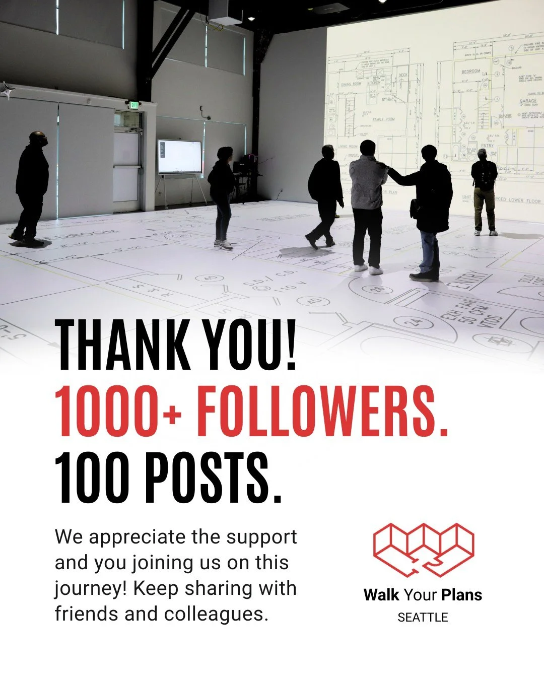 1000+ followers.
100 posts.
6 months since opening and we&rsquo;re just getting started. 🚀

Thank you to everyone who has followed along, supported us, shared our content, attended events, toured the studio, and helped spread the word about Walk You