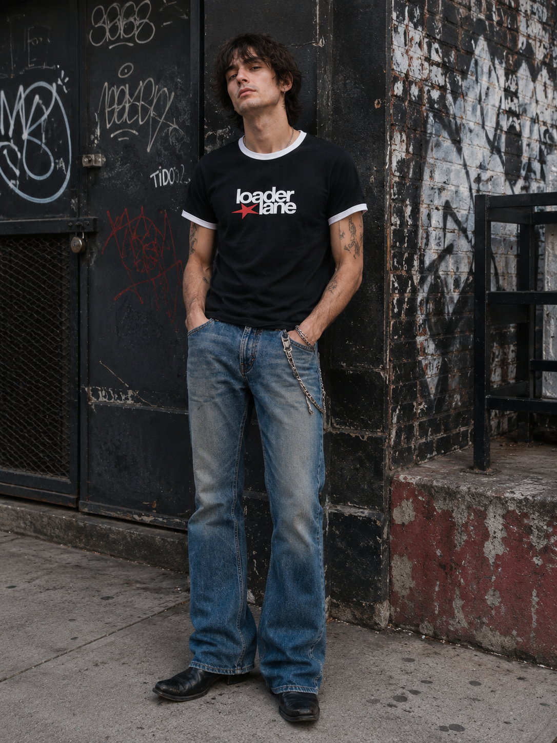 Ringer Tee LL Star Logo