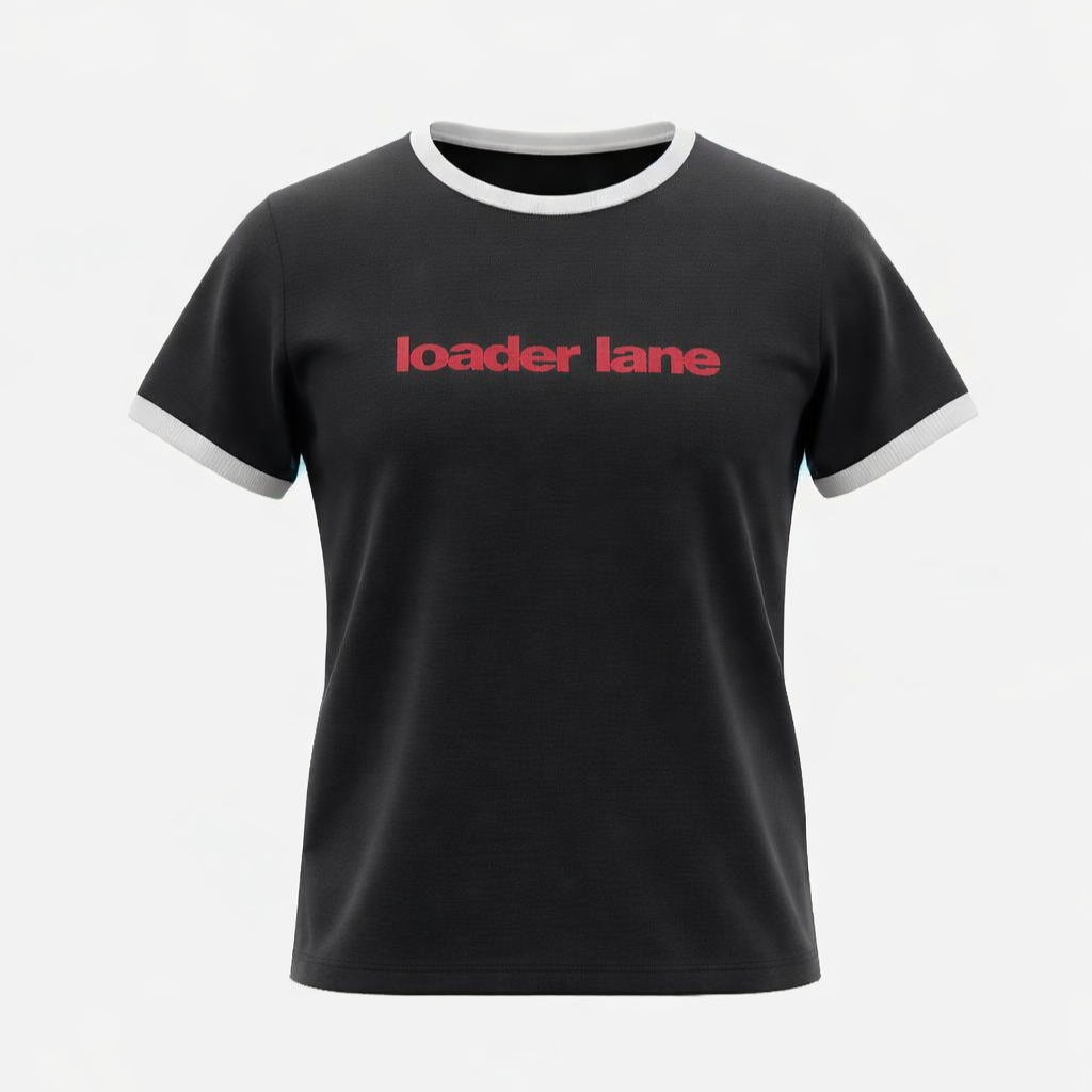 Ringer Tee w LL Logo in Red