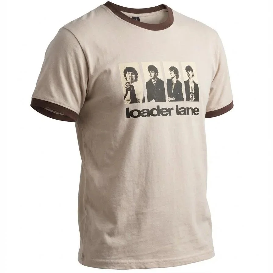 Ringer Tee w LL 4 Pic in Brown Beige