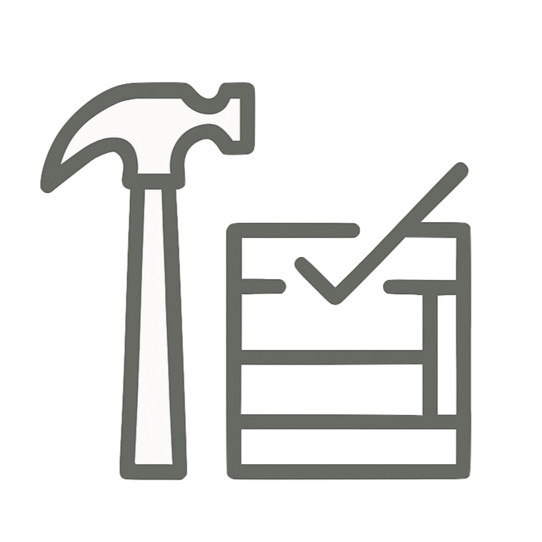 A hammar resting on a filing cabinet with a graph indicating growth displayed on top of it.