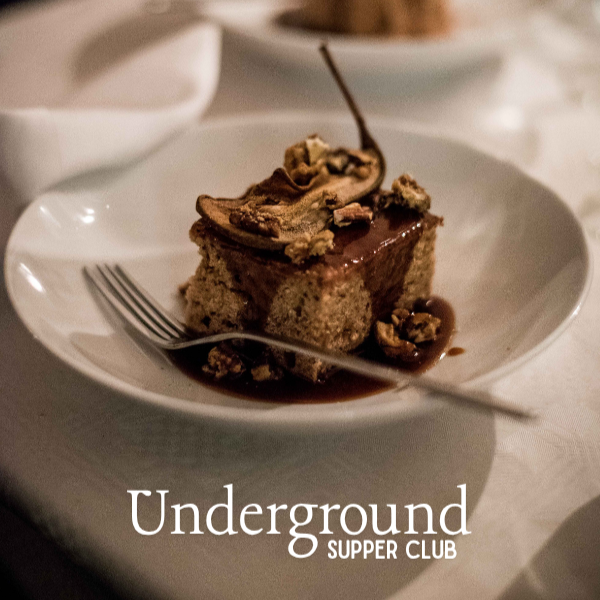 "Underground Supper Club", dining club, creative direction, branding, development, production.