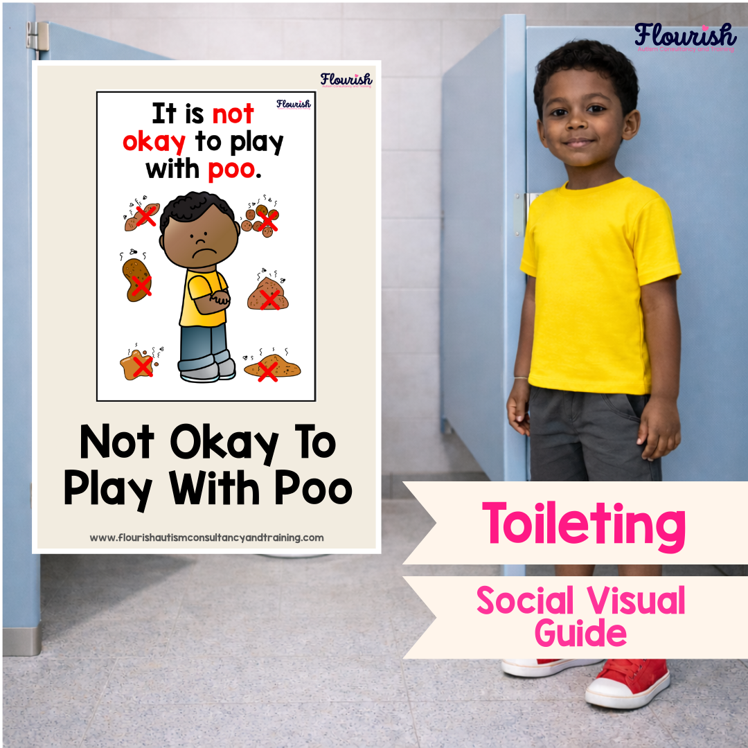Not Okay to Play with Poo Autism Social Visual Guide