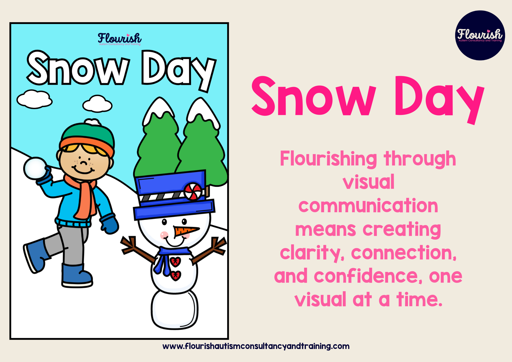 Autism Snow Day Social Visual Guide
