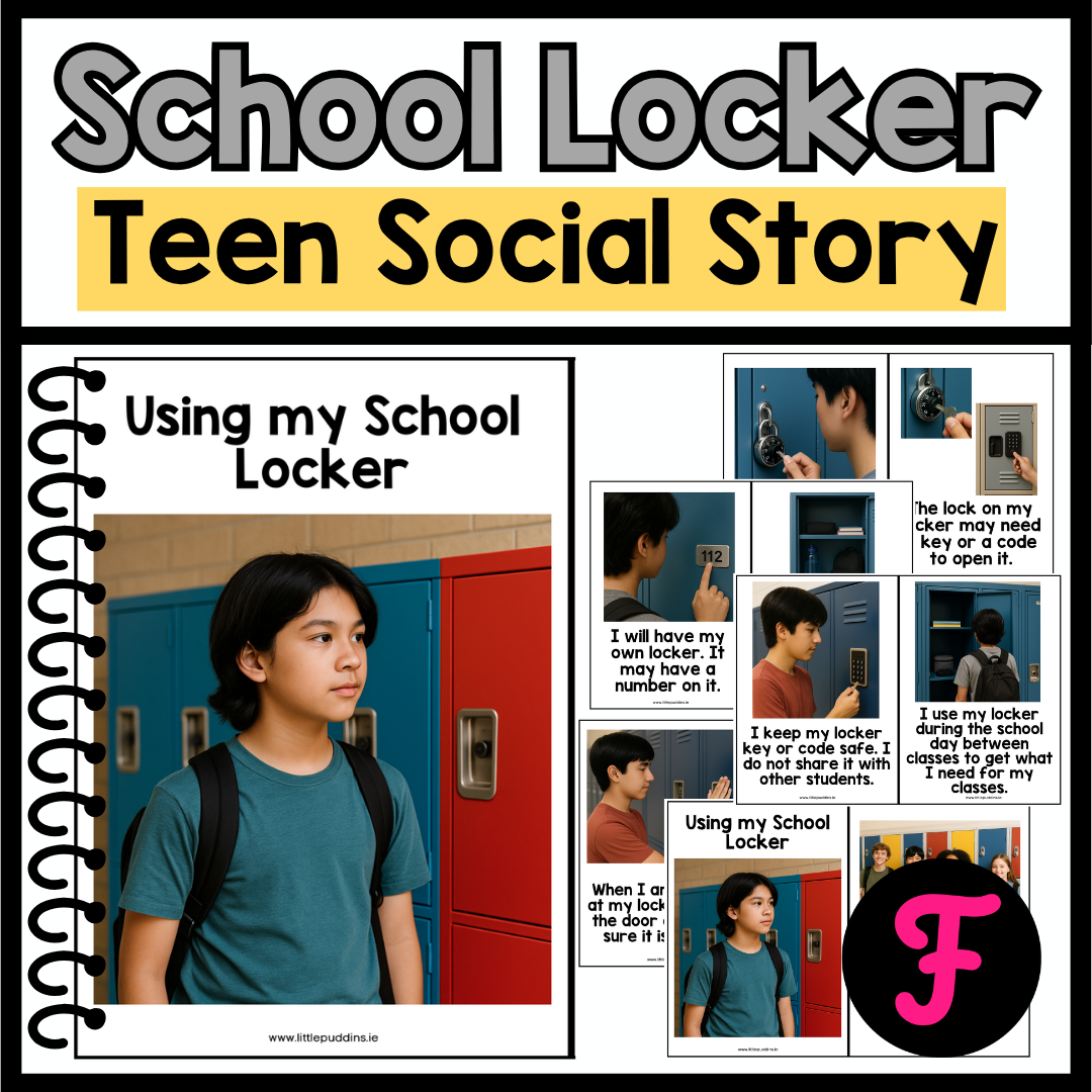 Autism Teen School Locker Social Story for Special Education