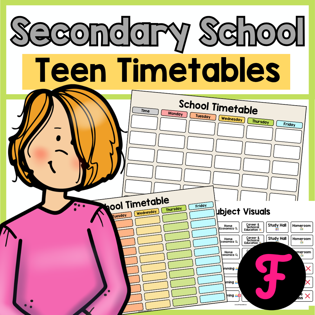 Autism Teenager Secondary Schedule / Timetable for Special Education