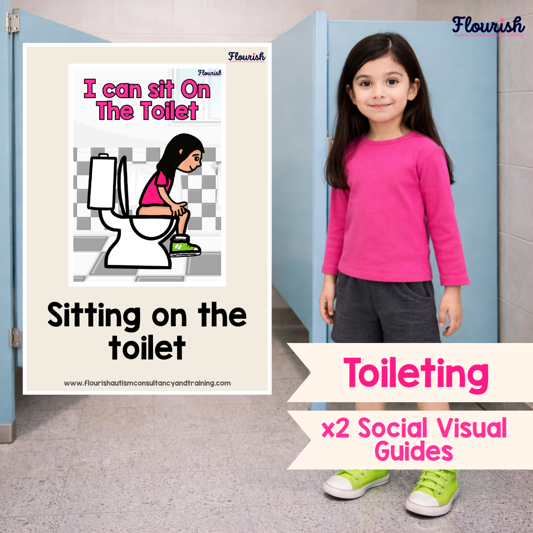 Sit on the Toilet Autism Social Visual Guide
