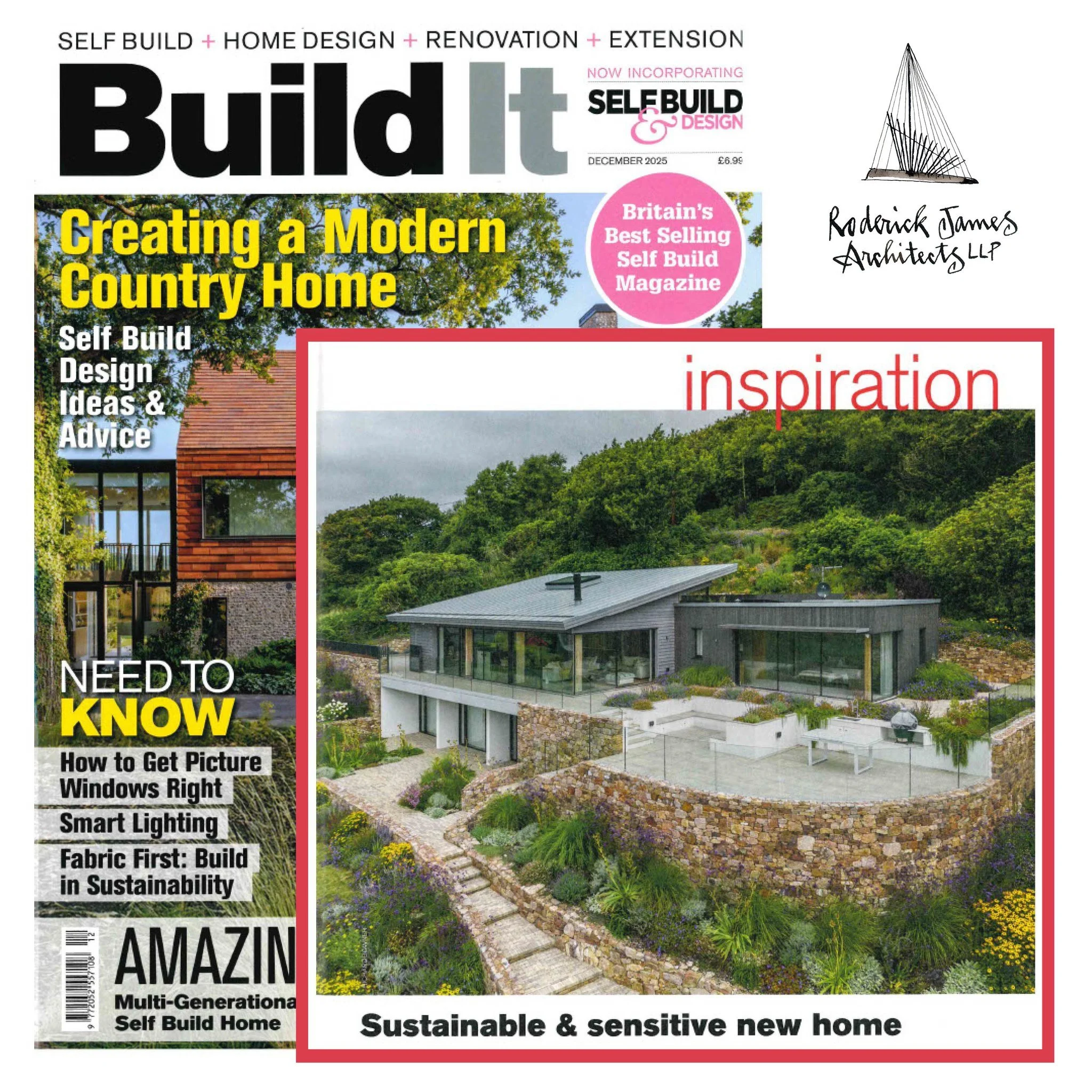 Delighted to see The Lookout, a beautiful contemporary home in Wales with stunning panoramic views of the Gower coastline, featured in the December issue of @builditmagazine Inspiration section. Grab yourself a copy, you can also read more about The 