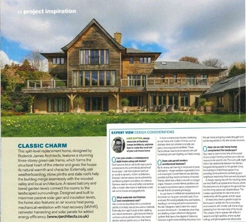 Fantastic to see Luke&rsquo;s expertise recognised in the latest @builditmagazine (January 2026), where he features in one of two mentions, offering advice on making the most of your oak frame home. Also shown is Oakview House, a stunning split-level
