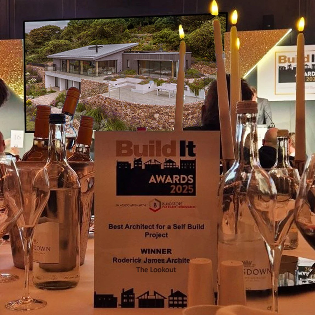 We&rsquo;re thrilled that two of our projects were recognised at the 2025 Build It Awards on Friday.

Peter won Best Architect for a Self-Build Project for The Lookout, celebrating his innovative design and meticulous approach. https://www.rjarchitec
