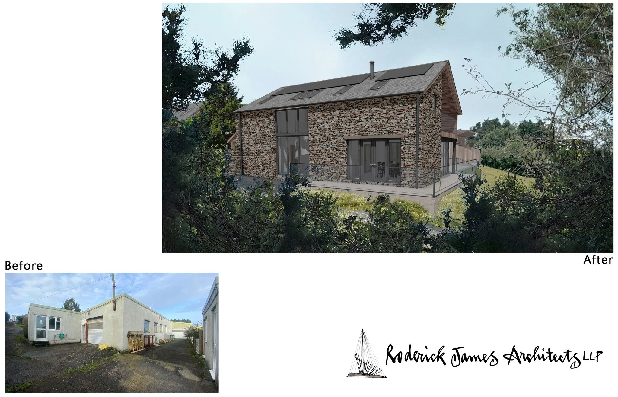 Planning Approved!

We&rsquo;re delighted to have secured planning permission for the transformation of a rural industrial unit in Devon into an exceptional low-carbon family home.

By retaining the existing building as the heart of the design, we ha