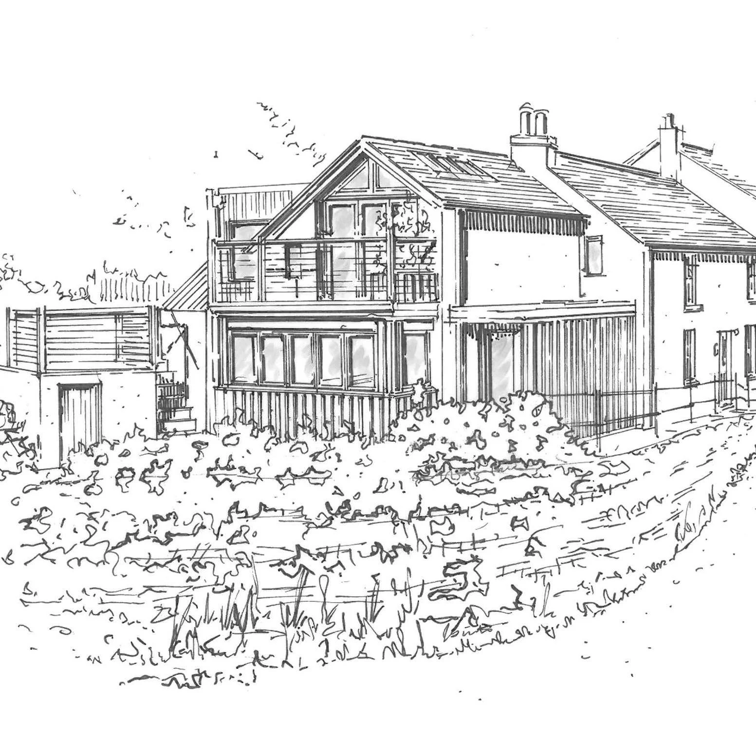 From sketch to reality ✨

Every successful project starts with a vision.

Swipe to see how the original artist's impression for Waterside Cottage compares with the completed home. From the first concepts through planning, design development and const