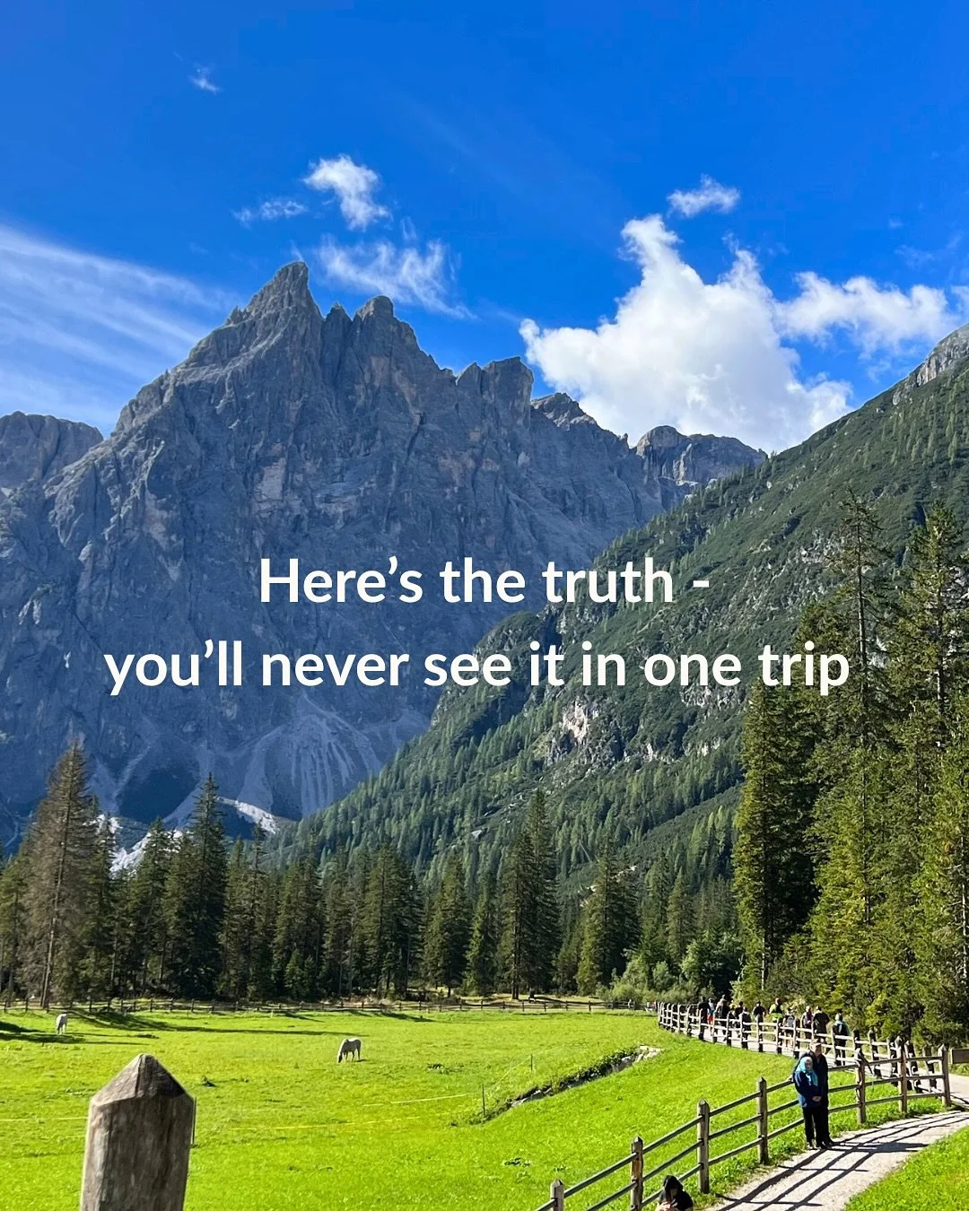 The Dolomites are huge &mdash; and that&rsquo;s what makes them so special. You don&rsquo;t need to see it all. Pick one or two valleys, slow down, explore properly, and you&rsquo;ll already be planning your next trip before you leave.

Hashtags:
#Do